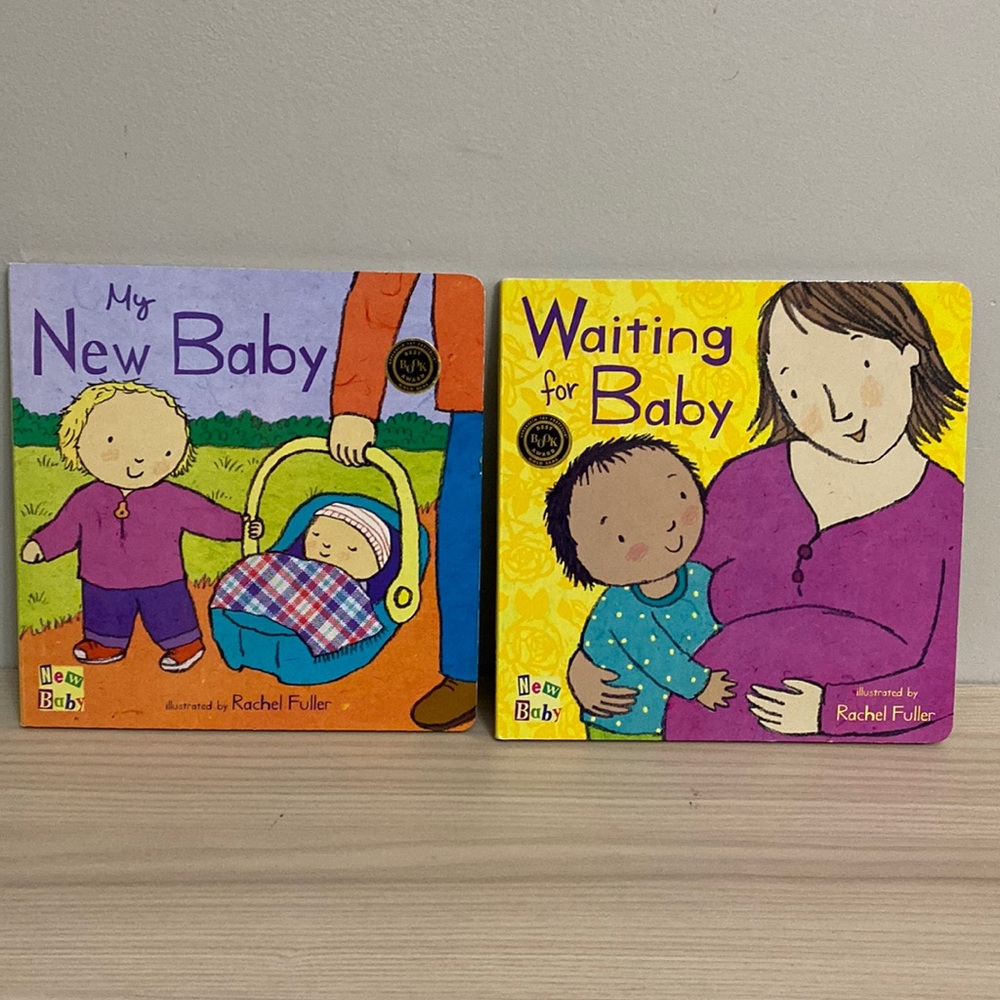 Childs Play Waiting for Baby & My new Baby by Rachel Fuller set of 2 baby books